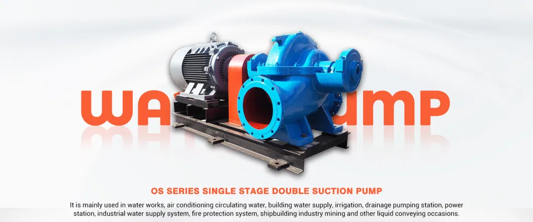 High Pressure Horizontal Double-Suction Water Pump for Water Supply and Irrigation.