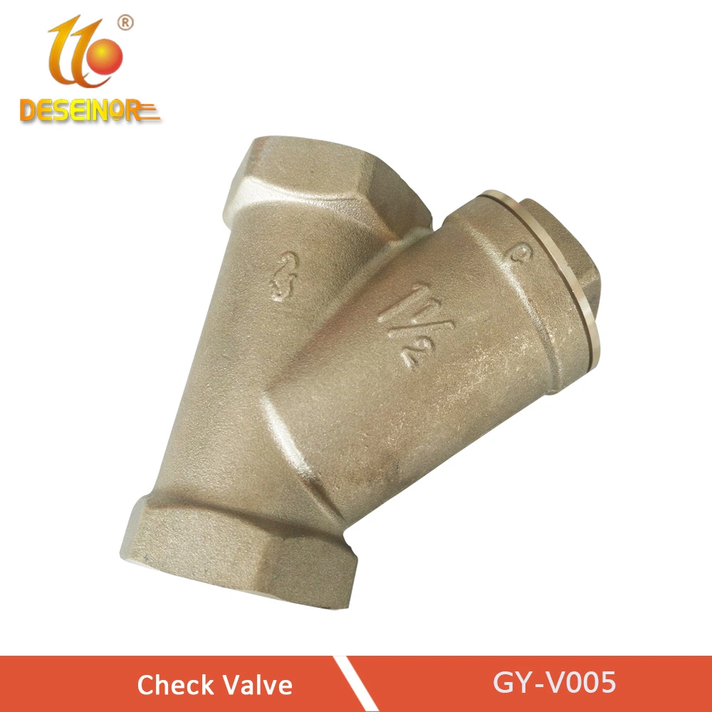 China Reliable Brass Y Swing Bronce Angle Check Valve for 1 1/2 Inch