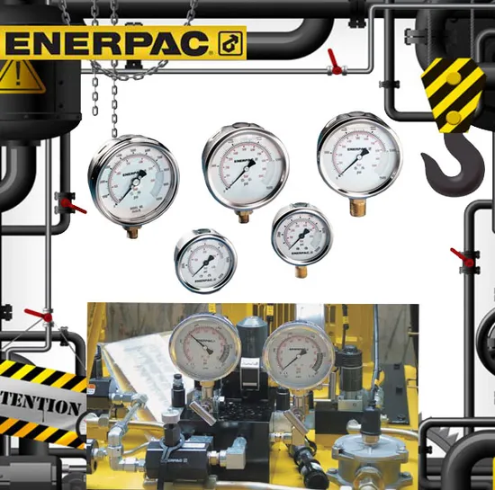 Hydraulic Pressure Gauges of Enerpac Original Parts G2535L 