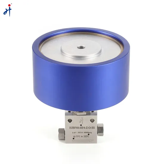 Ultra High Pressure Needle Valve with Actuator 60000psi 1/4′′ SS316 Hip Design Valve Needle Valve 