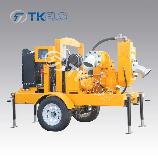 Tkflo 9.5m Suction Trailer Diesel Engine Vacuum Self Priming Drainage Water Pump 