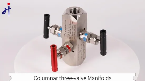 Root Valve Three Handle Needle Valve 3 Way Valve Manifold Block and Bleed Valve 6000psi SS316 